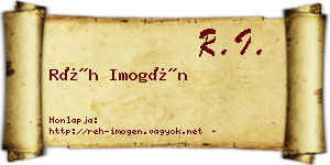 Réh Imogén névjegykártya